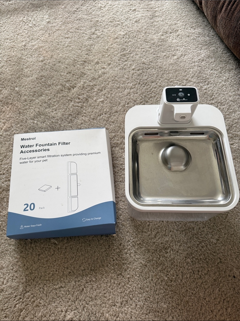 DownyPaws Cat Water Fountain with 12 replacement filters